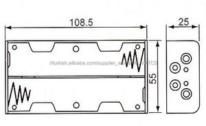 4xC Hücre (UM-2 * 4) için Tel Kurşun Ile Pil Tutucu 6 v - Product Image 4