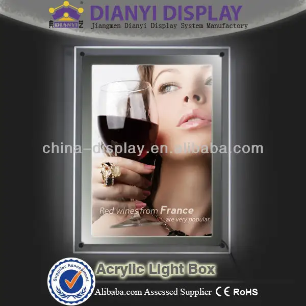 高品質& 熱い販売のアクリル広告水晶はライトボックスを導いた、 液晶ライトボックス