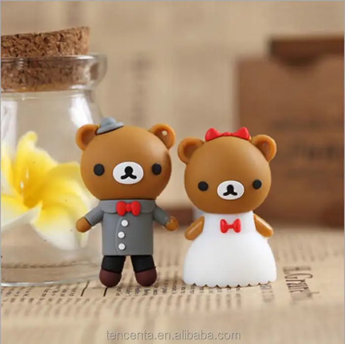 Mignon ours 3D mariage lecteur flash faveurs usb