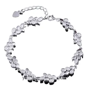 New Sterling Silver Jewelry 925 Charm Bracelet Chain For Ladies