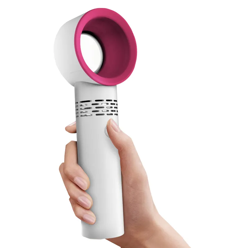 Amazon hot sale portable rechargeable handheld bladeless fan, mini usb leafless fan, bladeless air cooler eyelash dryer