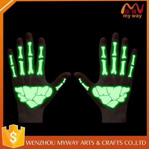 Hohe qualität modische partei heißer glow in <span class=keywords><strong>the</strong></span> dark körper tattoo aufkleber - Product Image 4