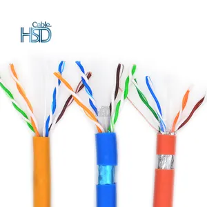 Cat6 אדום/לבן Ethernet צרור מסתיים קולבי בעל עניינים הרכבה חיצוני S/FTP ב קיר ארגונית כבל מליאה 100ft 1000ft