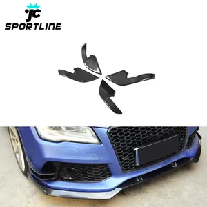 Carbon Fiber RS7 Car Bumper Fins Front Canards für Audi RS7 4G 13-17