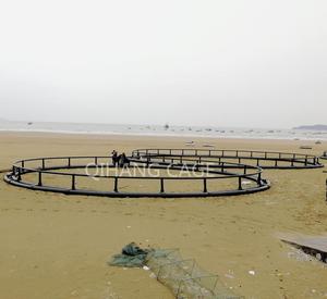 Cage d'aquaculture pour la pisciculture en eaux profondes avec cadre en HDPE et filet en PE/Nylon, diamètre de 8m à 40m, durée de vie de 15 ans - Product Image 1