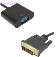 Cable Adaptador DVI a VGA, DVI-D a VGA, 24+1, 25 Pines DVI Macho a 15 Pines VGA Hembra, Conector Convertidor de Video