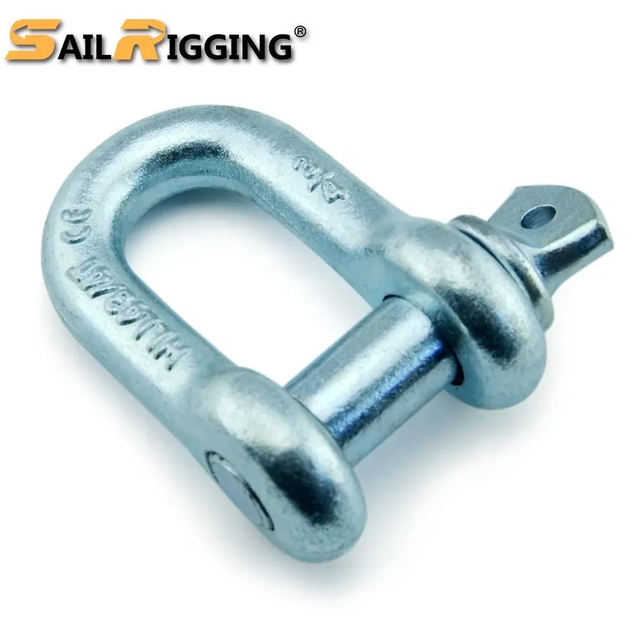 G210 US Type Screw Pin lifting 3/4 D Shackle Carbon Steel Forged Anchor Chain Marine Dee Shackle
