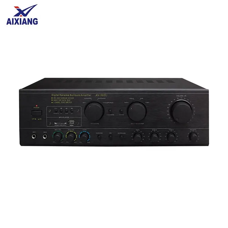 AV-502U 5CH amplificateur karaoké avec USB/SD/MMC/TUNER FM/BT entrée