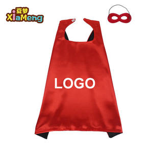Costume avec logo imprimé en satin pour enfants, double couche, personnalisé, <span class=keywords><strong>super</strong></span> héros, 70x70cm, 10 pièces - Product Image 1