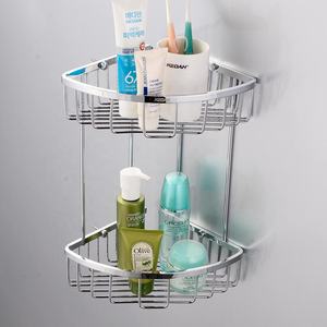 KEDAH haute qualité 2 étages douche caddy coin étagère <span class=keywords><strong>de</strong></span> salle <span class=keywords><strong>de</strong></span> bain en laiton chromé salle <span class=keywords><strong>de</strong></span> bain étagère - Product Image 2