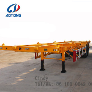 40ft contenedor de transporte a casa de tres ejes del remolque de cama plana para la venta - Product Image 3