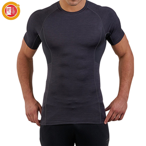 Camisetas Oem ajuste seco deporte logotipo personalizado Slim camiseta en blanco de capa <span class=keywords><strong>Base</strong></span> de venta al por mayor - Product Image 2