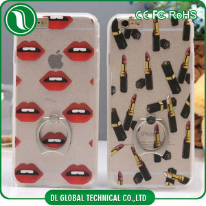 Venta caliente zapatos de tacón alto, lápiz labial maquillaje cosmético caso para el <span class=keywords><strong>iphone</strong></span> 6 con el anillo de dedo DLPC292 - Product Image 2