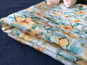 Tela de Lino y Algodón 100% Puro con Estampado <span class=keywords><strong>Digital</strong></span> Personalizado para la Confección de Camisas y Vestidos - Product Image 5