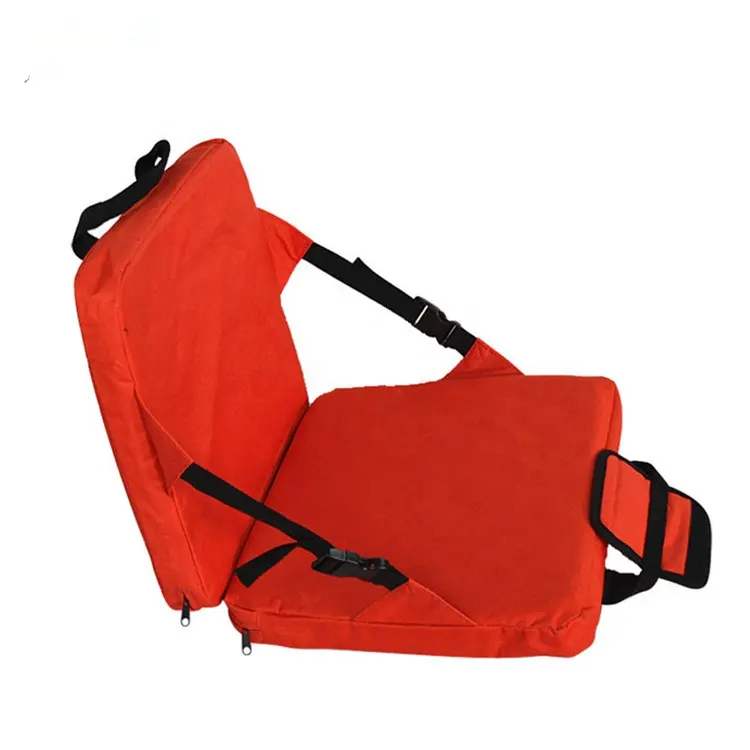 Outdoor Durable Polyester Portable Foldable Stadium Seat Chair with Backrest and Supports