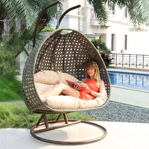 Camping/jardín/exterior/Parque/dormitorio hamaca silla colgante con acero de hierro soporte Base doble asientos - Product Image 6