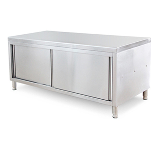 Commerical Kitchen Stainless Steel <strong>Worktable</strong> with Shelves and Cabinets - Product Image 5
