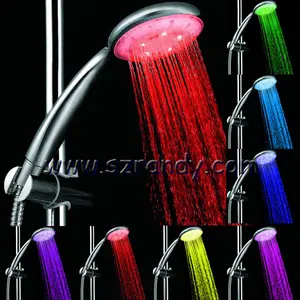 7 couleurs progressivement décoloration type water power Led Lighting douche sans batterie