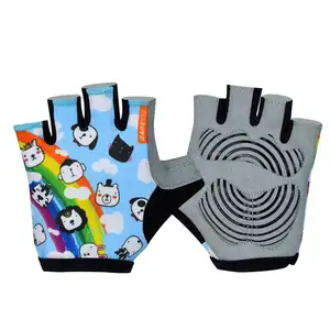 children short finger cycling gloves, custom half finger bicycle glove for kids