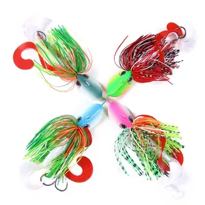4 colors 20g metal fishing jigs lure lead head jigs with rubber skirt and soft lure tail spinner & rubber jig
