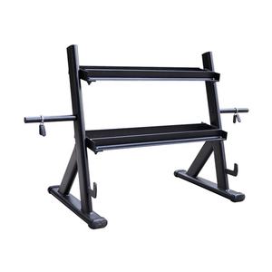 Barbell Weight Lifting Full <strong>Set</strong> <strong>Hex</strong> Rubber Adjustable <strong>Dumbbell</strong> <strong>Set</strong> <strong>with</strong> <strong>Rack</strong> - Product Image 2