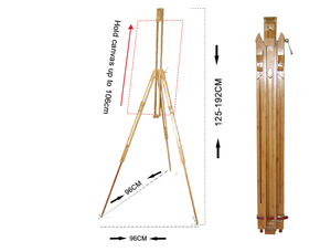 SINOART bambou haute qualité professionnel artiste chevalet support trépied croquis chevalet pour <span class=keywords><strong>peinture</strong></span> ou affichage - Product Image 3