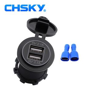Szaichsky — chargeur de voiture Double USB 5V 4,2 a, téléphone portable, adaptateur d'alimentation automobile avec Double prise LED, accessoire pour moteur de véhicule - Product Image 2