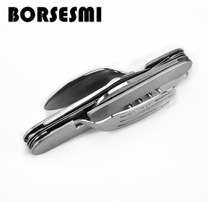 Ensemble de couverts multifonctionnels <span class=keywords><strong>en</strong></span> acier inoxydable pour le camping, <span class=keywords><strong>3</strong></span> <span class=keywords><strong>en</strong></span> <span class=keywords><strong>1</strong></span>, vaisselle portable, couverts de voyage, <span class=keywords><strong>cuillère</strong></span>, <span class=keywords><strong>fourchette</strong></span>, <span class=keywords><strong>couteau</strong></span> de poche - Product Image 3