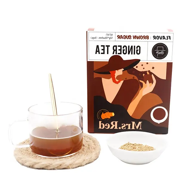Tè allo zenzero professionale di alta qualità zucchero di canna tè allo zenzero bevande in polvere