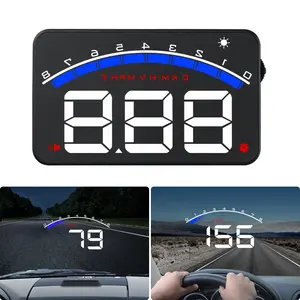 3.5นิ้ว M6 HUD จอแสดงผล OBD2ใหม่ Auto Electronics Speedometer ข้อมูลบนกระจกรถยนต์