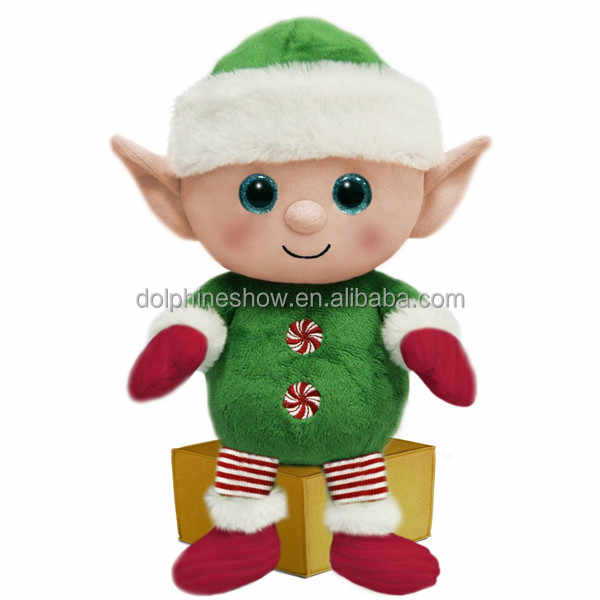 Grande peluche elf de Noël personnalisée