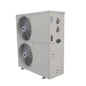 EN14825 Powerworld air source twin compressore rotativo inverter DC EVI monoblocco pompe di calore