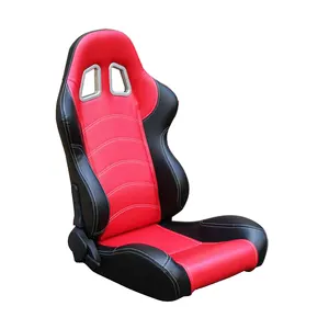 红色PVC皮革运动赛车座椅单调节器 & 单滑块