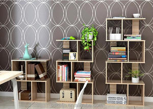 Estantería de madera para libros de diseño moderno - Product Image 3
