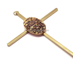 ไม้กางเขนโลหะแขวนพระเยซูสร้างแรงบันดาลใจทางศาสนา inri - Product Image 4