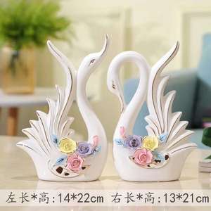 Décorations pour la maison, artisanat en céramique personnalisé, <span class=keywords><strong>couple</strong></span> de cygnes européens, cadeaux de mariage/décoration intérieure, figurine en céramique de <span class=keywords><strong>couple</strong></span> de cygnes - Product Image 6