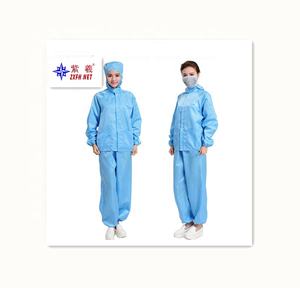 전자 공장 실험실 가운 정전기 방지 폴리에스터 필라멘트 클린룸 작업복 고온 살균 가능 내구성 재사용 가능 안전복 - Product Image 5