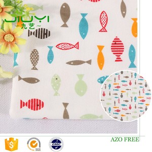 Barato al por mayor de encargo impresión de tela de algodón de impresión <span class=keywords><strong>peces</strong></span> <span class=keywords><strong>peces</strong></span> de colores 100 algodón interlock - Product Image 1