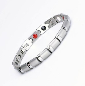 Bracelet pour hommes Offre Spéciale Nouveau design en acier inoxydable noir et or <span class=keywords><strong>Germanium</strong></span> Style classique pour les avantages pour la santé d'anniversaire - Product Image 3