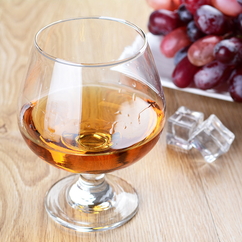 Martell brandy glass,win glass stemware,cheap glass goblet.