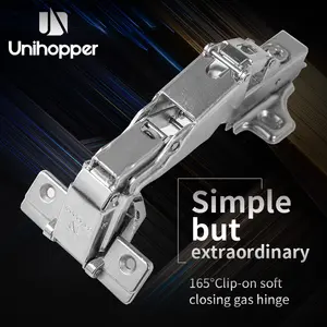 UNIHOPPER, оптовые продажи, 165 градусов, регулируемые, мягкие, закрывающие 3D-петли для шкафов