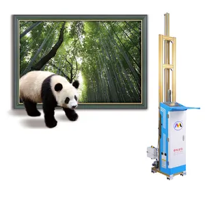 Automatic 3D 5D Effect Vertical Mural Wall Inkjet Printer Water Based ink for Wall Printer 2.7m Printing Height Wallpen