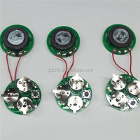 Modulo Audio Registrabile con Chip Vocale MP3 GH-A9820 Programmabile per Biglietti d'Auguri/Cartoline/Giocattoli Certificato CE EN71 Altoparlanti ROHS