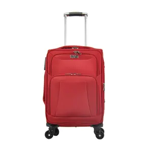 Lightweight suitcase lady cheap luggage set for women with Polyester fabric 4 Expandable Spinner nylon leisure style