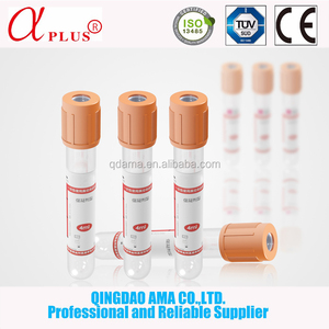 Ama Qingdao naranja 13mm coágulo aditivo tubos de vacío para extracción de sangre - Product Image 1