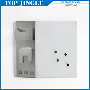 Support de tableau mémo en verre de bureau avec 6 crochets en acier inoxydable - Product Image 6