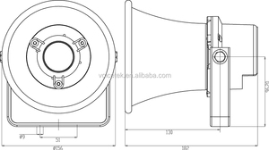 RAH-6T cuerno altavoces, sistema de altavoces de cuerno de paginación de alta <span class=keywords><strong>reflex</strong></span> de interior al aire libre - Product Image 4