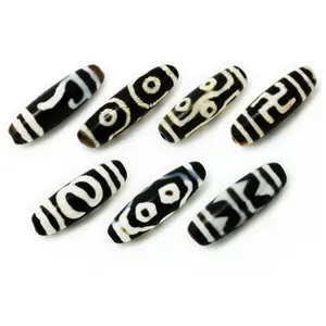 Tibeten Ancient Two/Three/Six/Seven/Nine Eyed Black&White dZi Bead