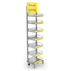 Supermarket Potato Chips Rack Shop Biscuit Display Stand