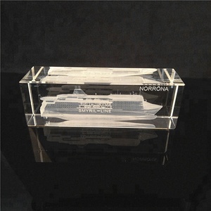 Diseño moderno 3D láser cubo de cristal nave cristal grabado láser bloque cubo con el mejor precio - Product Image 6